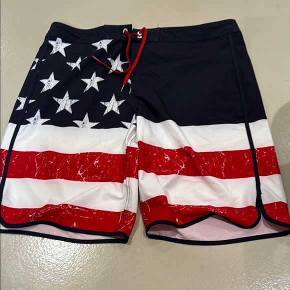 OP flex 4 way stretch American Flag Men's Board Shorts Size 38”waist swim trunks - Picture 1 of 7